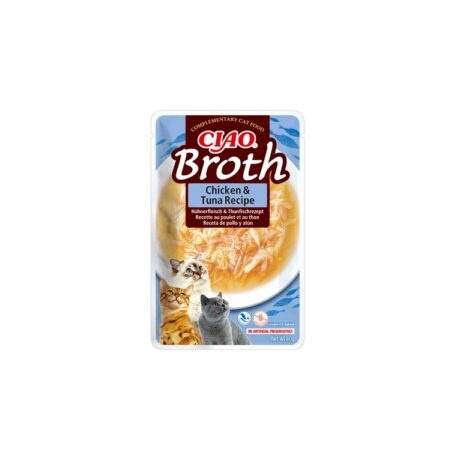 Churu Ciao Broth Kana & Tuunikala puljong rebitud lihaga kassile 40g