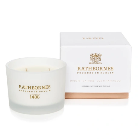 Dublin Tea Rose, Oud & Patchouli Scented Candle 190 g
