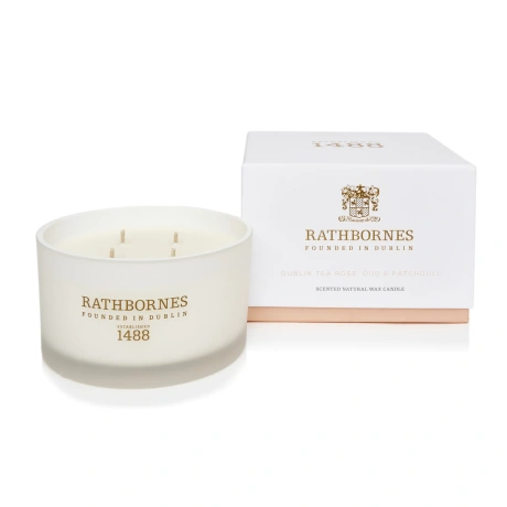 Dublin Tea Rose, Oud & Patchouli Scented Candle 390 g