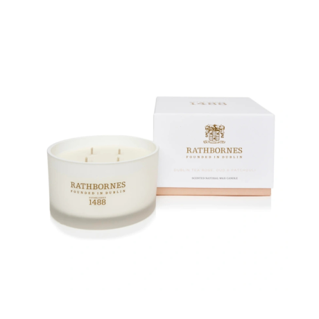 Dublin Tea Rose, Oud & Patchouli Scented Candle 390 g